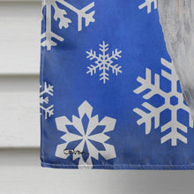 Load image into Gallery viewer, Beagle Winter Snowflakes Holiday Flag Canvas House Size