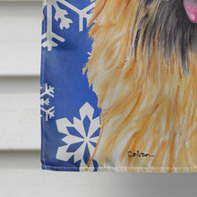 Load image into Gallery viewer, Cairn Terrier Winter Snowflakes Holiday Flag Canvas House Size