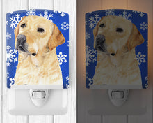 Load image into Gallery viewer, Labrador Winter Snowflakes Holiday Ceramic Night Light SC9376CNL