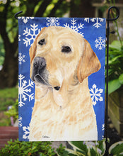 Load image into Gallery viewer, Labrador Winter Snowflakes Holiday Garden Flag – Decorative Outdoor Yard Flag