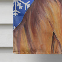 Load image into Gallery viewer, Vizsla Winter Snowflakes Holiday Flag Canvas House Size