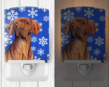Load image into Gallery viewer, Vizsla Winter Snowflakes Holiday Ceramic Night Light SC9378CNL
