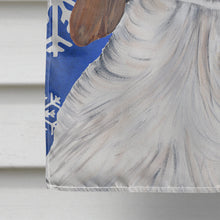Load image into Gallery viewer, Welsh Springer Spaniel Winter Snowflakes Flag Canvas House Size