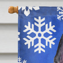 Load image into Gallery viewer, Scottish Terrier Winter Snowflakes Holiday Flag Canvas House Size