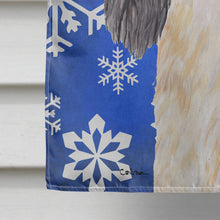 Load image into Gallery viewer, Cavalier Spaniel Winter Snowflakes Holiday Flag Canvas House Size
