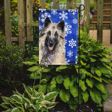 Load image into Gallery viewer, Belgian Tervuren Winter Snowflakes Holiday Garden Flag – Decorative Outdoor Yard Flag