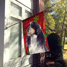 Load image into Gallery viewer, Springer Spaniel Red  Green Snowflakes Holiday Christmas Flag Canvas House Size