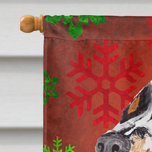 Load image into Gallery viewer, Springer Spaniel Red  Green Snowflakes Holiday Christmas Flag Canvas House Size