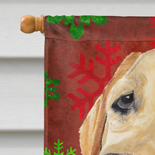 Load image into Gallery viewer, Labrador Red Green Snowflake Holiday Christmas Flag Canvas House Size