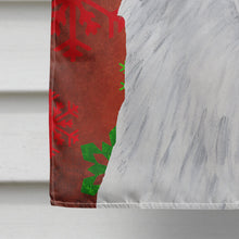 Load image into Gallery viewer, American Eskimo Red  Green Snowflakes Holiday Christmas Flag Canvas House Size