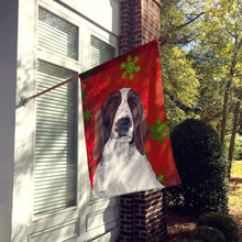 Load image into Gallery viewer, Welsh Springer Spaniel Red  Green Snowflakes Holiday Christmas Flag  House Size