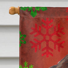 Load image into Gallery viewer, Welsh Springer Spaniel Red  Green Snowflakes Holiday Christmas Flag  House Size