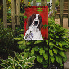 Load image into Gallery viewer, Welsh Springer Spaniel Red  Green Snowflakes Holiday Christmas Garden Flag – Decorative Outdoor Yard Flag