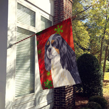 Load image into Gallery viewer, Cavalier Spaniel Red  Green Snowflakes Holiday Christmas Flag Canvas House Size