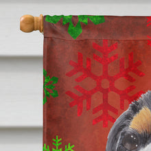 Load image into Gallery viewer, Cavalier Spaniel Red  Green Snowflakes Holiday Christmas Flag Canvas House Size
