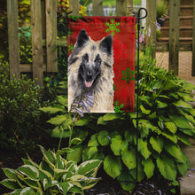 Load image into Gallery viewer, Belgian Tervuren Red and Green Snowflakes Holiday Christmas Garden Flag – Decorative Outdoor Yard Flag
