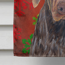 Load image into Gallery viewer, German Shorthaired Pointer Red  Snowflakes Holiday Christmas Flag  House Size