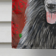 Load image into Gallery viewer, Belgian Sheepdog Red  Green Snowflakes Holiday Christmas Flag Canvas House Size
