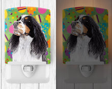 Load image into Gallery viewer, Springer Spaniel Easter Eggtravaganza Ceramic Night Light SC9441CNL