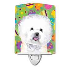 Load image into Gallery viewer, Bichon Frise Easter Eggtravaganza Ceramic Night Light SC9442CNL