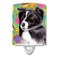 Load image into Gallery viewer, Border Collie Easter Eggtravaganza Ceramic Night Light SC9447CNL