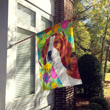 Load image into Gallery viewer, Beagle Easter Eggtravaganza Flag Canvas House Size