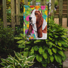 Load image into Gallery viewer, Basset Hound Easter Eggtravaganza Garden Flag - Outdoor Decorative Yard Flag