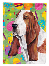 Load image into Gallery viewer, Basset Hound Easter Eggtravaganza Garden Flag - Outdoor Decorative Yard Flag