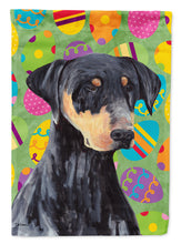 Load image into Gallery viewer, Doberman Easter Eggtravaganza Garden Flag - Outdoor Decorative Yard Flag
