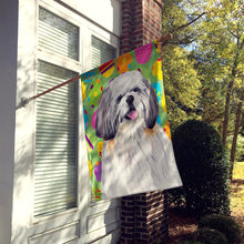 Load image into Gallery viewer, Shih Tzu Easter Eggtravaganza Flag Canvas House Size