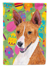 Load image into Gallery viewer, Basenji Easter Eggtravaganza Flag Canvas House Size