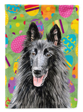 Load image into Gallery viewer, Belgian Sheepdog Easter Eggtravaganza Flag Canvas House Size