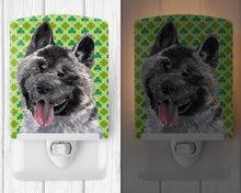 Load image into Gallery viewer, Akita St. Patrick's Day Shamrock Ceramic Night Light SC9483CNL