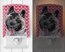 Load image into Gallery viewer, Akita Hearts Love and Valentine's Day Ceramic Night Light SC9484CNL