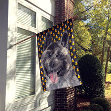 Load image into Gallery viewer, Akita Candy Corn Halloween Flag Canvas House Size SC9486CHF