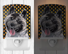 Load image into Gallery viewer, Akita Candy Corn Halloween Ceramic Night Light SC9486CNL