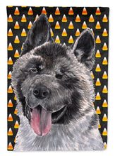Load image into Gallery viewer, Akita Candy Corn Halloween Garden Flag – Decorative Outdoor Yard Flag SC9486GF