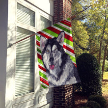 Load image into Gallery viewer, Alaskan Malamute Candy Cane Holiday Christmas Flag Canvas House Size SC9490CHF