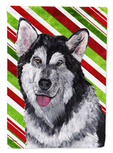 Load image into Gallery viewer, Alaskan Malamute Candy Cane Holiday Christmas Flag Canvas House Size SC9490CHF
