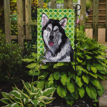 Load image into Gallery viewer, Alaskan Malamute St. Patrick's Day Shamrock Garden Flag - Outdoor Decorative Yard Flag SC9493GF