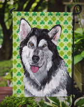 Load image into Gallery viewer, Alaskan Malamute St. Patrick's Day Shamrock Garden Flag - Outdoor Decorative Yard Flag SC9493GF
