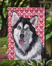 Load image into Gallery viewer, Alaskan Malamute Hearts Love and Valentine's Day Garden Flag – Decorative Outdoor Yard Flag SC9494GF