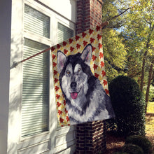 Load image into Gallery viewer, Alaskan Malamute Fall Leaves Flag Canvas House Size SC9495CHF