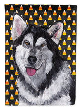 Load image into Gallery viewer, Alaskan Malamute Candy Corn Halloween Garden Flag - Outdoor Decorative Yard Flag SC9496GF