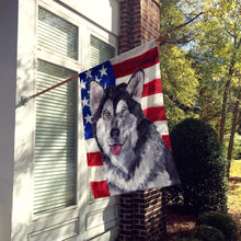 Load image into Gallery viewer, Alaskan Malamute USA Patriotic American Flag Flag Canvas House Size SC9497CHF
