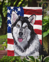 Load image into Gallery viewer, Alaskan Malamute USA Patriotic American Flag Garden Flag – Decorative Outdoor Yard Flag SC9497GF