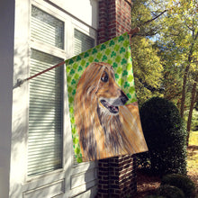 Load image into Gallery viewer, Afghan Hound St. Patrick's Day Shamrock Flag Canvas House Size SC9502CHF