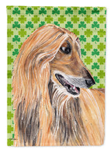 Load image into Gallery viewer, Afghan Hound St. Patrick's Day Shamrock Flag Canvas House Size SC9502CHF