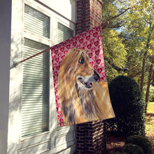 Load image into Gallery viewer, Afghan Hound Hearts Love and Valentine's Day Flag Canvas House Size SC9503CHF