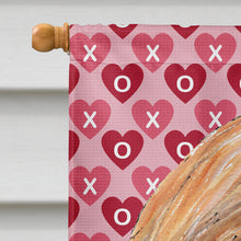 Load image into Gallery viewer, Afghan Hound Hearts Love and Valentine's Day Flag Canvas House Size SC9503CHF
